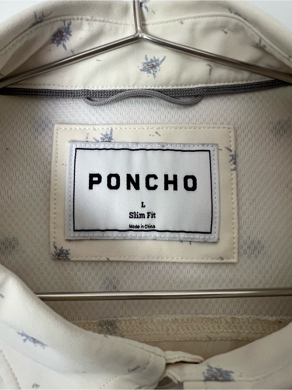 Poncho Estacado Classic Western Shirt Cream Outdoors UPF 50+ Large - Picture 3 of 12